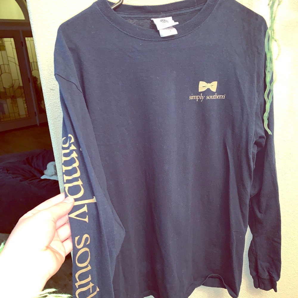 Navy simply southern long sleeve